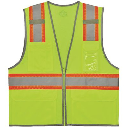 Ergodyne 8246z-S 3xl Lime Class 2 Two-Tone Mesh Vest - Single Size