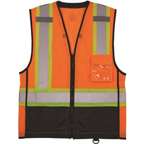 Ergodyne 8251hdzbk L/xl Orange Hi Vis Safety Vest