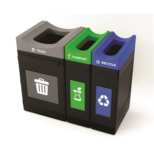 Commercial Zone Products 3 Stream 55g Std Ot Grey/30g Nar Blue/30g Nar Green Lid Commercial Zone Products 3 Stream 55g Std Ot Grey/30g Nar Blue/30g Nar Green Lid