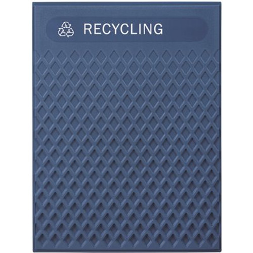 Rubbermaid Commercial Deco Plastic Mixed Recycle Insert Panels Blue Case Of 4