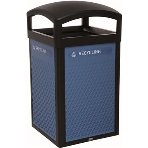 Rubbermaid Commercial Deco Plastic Mixed Recycle Insert Panels L Blue Case Of 4