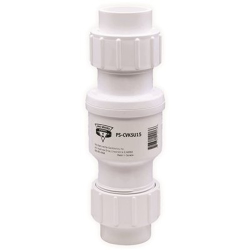 Pro Series Pumps 1.5" PVC Klunkless Check Valve With Slip Union Connections Pro Series Pumps 1.5" PVC Klunkless Check Valve With Slip Union Connections