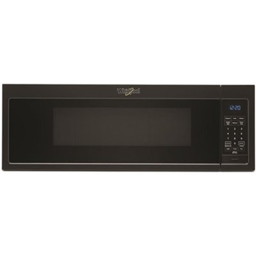 Whirlpool 1.1 Cu.ft. Low Profile Microwave Hood Combination In Black Whirlpool 1.1 Cu.ft. Low Profile Microwave Hood Combination In Black