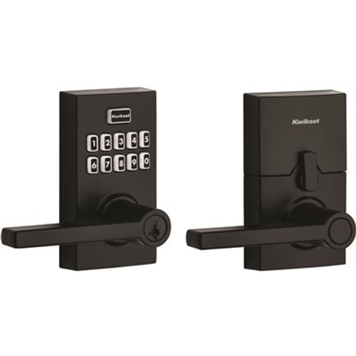 Kwikset Smartcode Contemporary Electronic Lever Smartkey Security  Iron Black