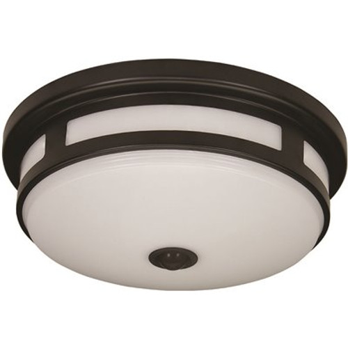 Eti 11" Outdoor Motion Flush Mount Matte Black