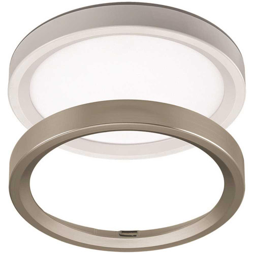 Eti 9" Round White Optional Brushed -Nickel Trim Night Light
