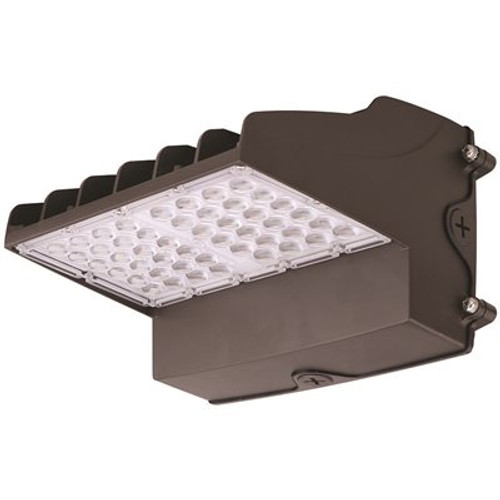 Eti 100 Watt 2600-8280 Lumens Integrated LED Bronze Wall Pack Light 120-277 V