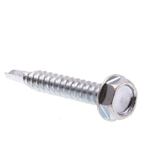 Generic #10 X 1-1/4" Sheet Metal Screw, Self Tapping, Hex Washer Hd, Zinc, Package Of 50