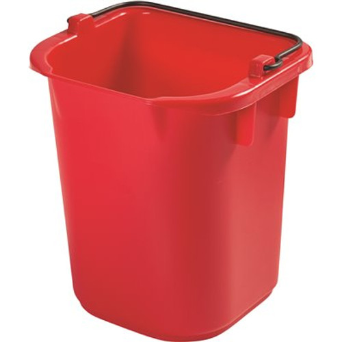Rubbermaid Commercial 5 Qt Red Heavy-Duty Cleaning Pail Package Of 4 Rubbermaid Commercial 5 Qt Red Heavy-Duty Cleaning Pail Package Of 4