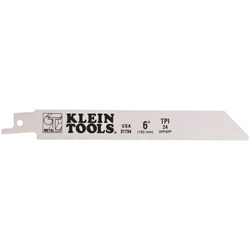Klein Tools 6 Saw Blade 24 TPI For 18 Ga Metal Klein Tools 6 Saw Blade 24 TPI For 18 Ga Metal