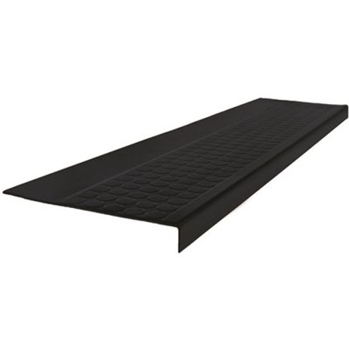 Roppe 12-1/2 X 3 Ft Black Low Circular Rubber Square Nose Stair Tread Roppe 12-1/2 X 3 Ft Black Low Circular Rubber Square Nose Stair Tread