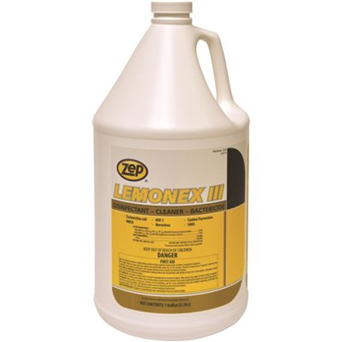 ZEP Lemonex Iii Detergent And Disinfectant, 1 Gal, Case Of 4 ZEP Lemonex Iii Detergent And Disinfectant, 1 Gal, Case Of 4