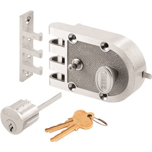 Segal Single Cylinder Slamlock, Brushed Chrome Finish Segal Single Cylinder Slamlock, Brushed Chrome Finish
