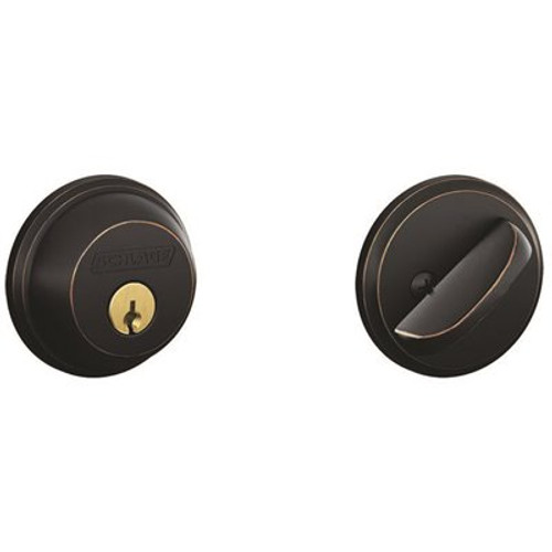 Schlage Residential Aged Bronze Single Cylinder Deadbolt