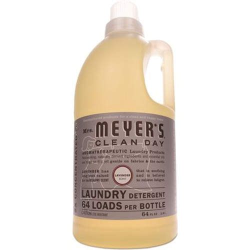 Mrs. Meyer'S Liquid Laundry Detergent, Lavender Scent, 64 Oz Bottle, Case Of 6