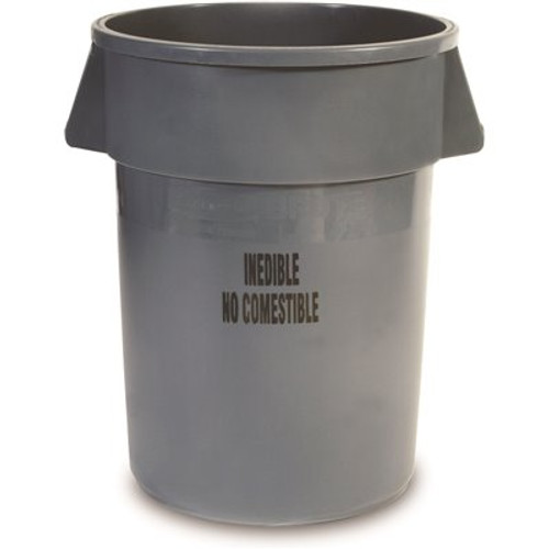 Rubbermaid Commercial Brute 44 Gal Gray Rnd Food Procssng Trash Can Package Of 4 Rubbermaid Commercial Brute 44 Gal Gray Rnd Food Procssng Trash Can Package Of 4