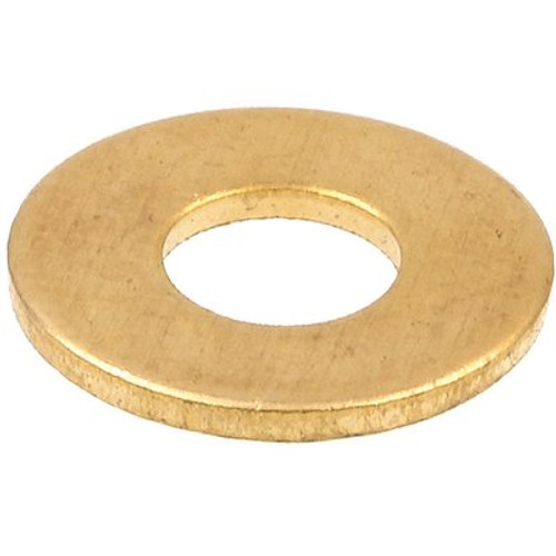 Defender Security Flat Washers, #10 X 7/16 In. Od, Solid Brass, Package Of 100