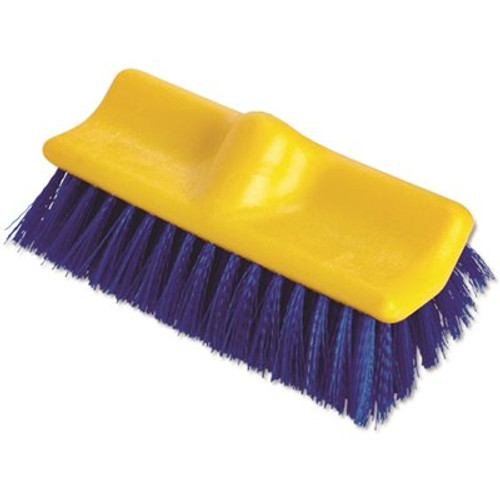 Rubbermaid Level Scrub Brush Blue Polypropylene Bristles 10" Brush/plastic Block Rubbermaid Level Scrub Brush Blue Polypropylene Bristles 10" Brush/plastic Block