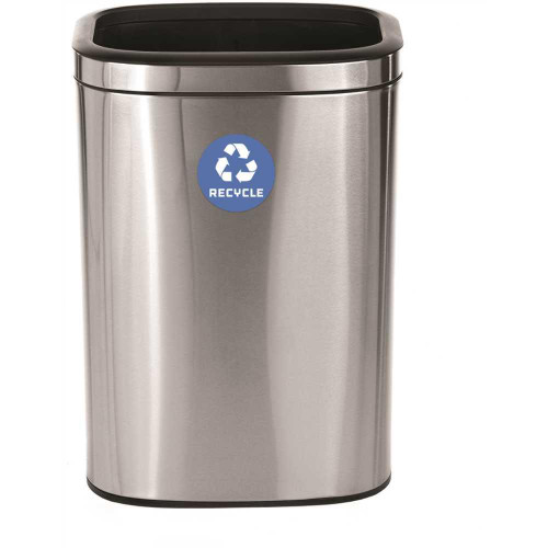 Alpine Industries 10.5 Gal Stainless Steel Rectangular Liner Touchless Open