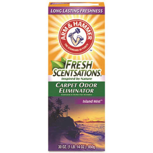 Arm & Hammer Fresh Scentsations Carpet Odor Eliminator, Island Mist, Carton Of 6