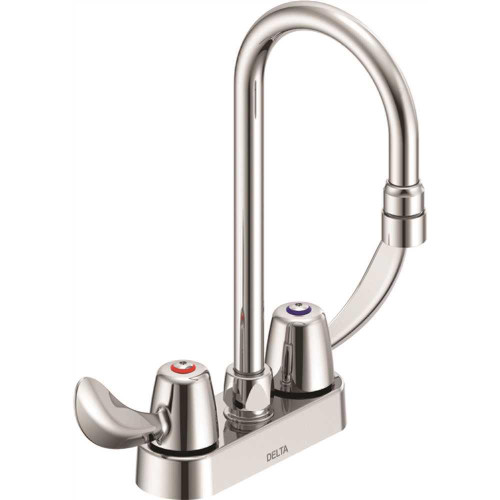 Delta Commercial Two Handle 4 In Deck-Mount Faucet