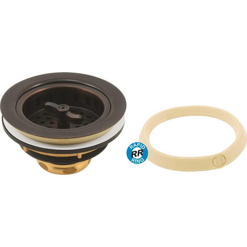 Generic Sink Strainer Oil-Rubbed Bronze Brass Body Stainless Steel Basket Spin Lock Post