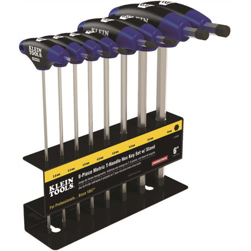 Klein Tools Journeyman 8-Piece Metric T-Handle Set 6" With Stand Klein Tools Journeyman 8-Piece Metric T-Handle Set 6" With Stand