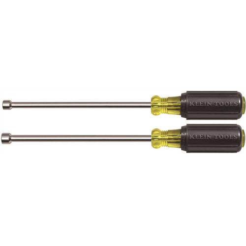 Klein Tools Magnetic Nut Driver Set With Shanks 6", Package of 2 Klein Tools Magnetic Nut Driver Set With Shanks 6", Package of 2