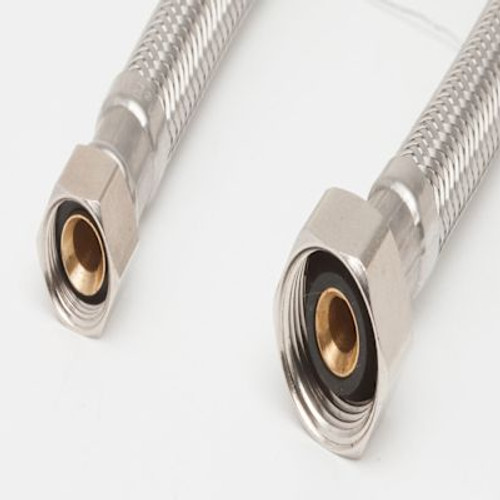 Maintenance Warehouse Stainless Steel Faucet Supply Line 20" 3/8 Comp X 1/2 Fip