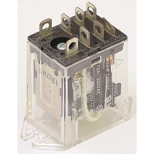 Omron Electrical, Relay, Dpdt, 24vac, 10amp With Plug-In/solder Terminals