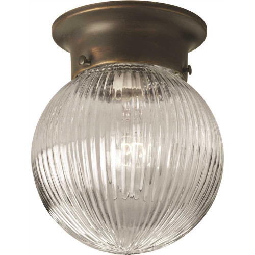 Progress Lighting Bronze One-Light Flush Fixture 6.37 X 7.25 Progress Lighting Bronze One-Light Flush Fixture 6.37 X 7.25