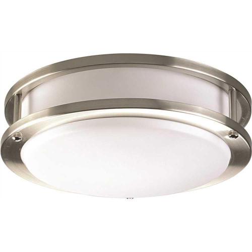 Progress Lighting Ctc Comm 10-3/8" Brushed NICKEL 1-Light Flush Mount Fixture Progress Lighting Ctc Comm 10-3/8" Brushed NICKEL 1-Light Flush Mount Fixture