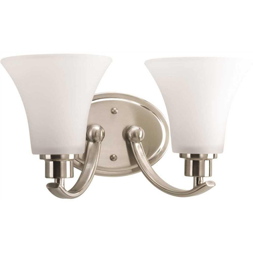 Progress Lighting Joy Two Light Antique Bronze Bath Light, Light Umber Glass