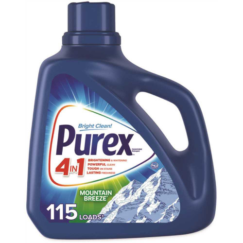 Purex Concentrate Mountain Breeze Liquid Laundry Detergent, Carton Of 4 Purex Concentrate Mountain Breeze Liquid Laundry Detergent, Carton Of 4