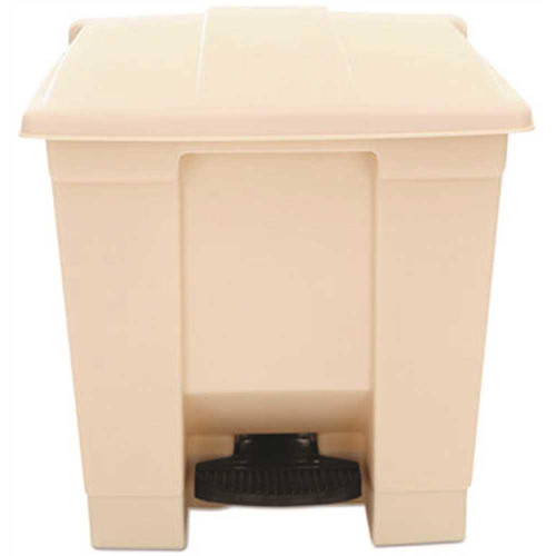 Rubbermaid Commercial Indoor Utility Step-On Wste Cntinr, Squre, Plstc, 8 Gallon