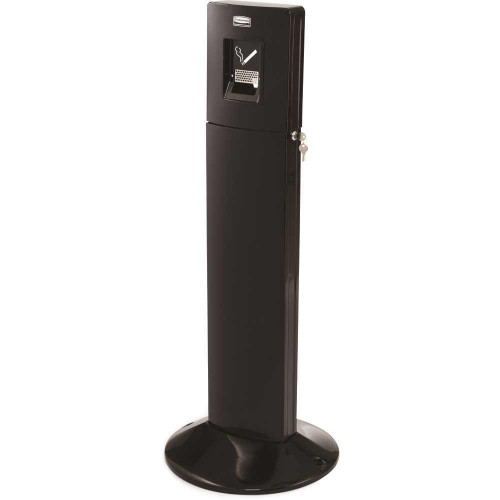 Rubbermaid Commercial Metropolitan Smoker's Tower Black Cigarette Receptacle Rubbermaid Commercial Metropolitan Smoker's Tower Black Cigarette Receptacle