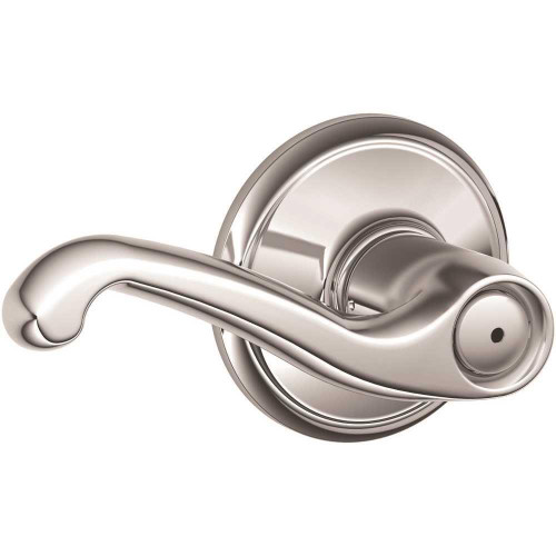 Schlage F-Series Lock F40 Privacy Lever Flair Lever Bright Chrome