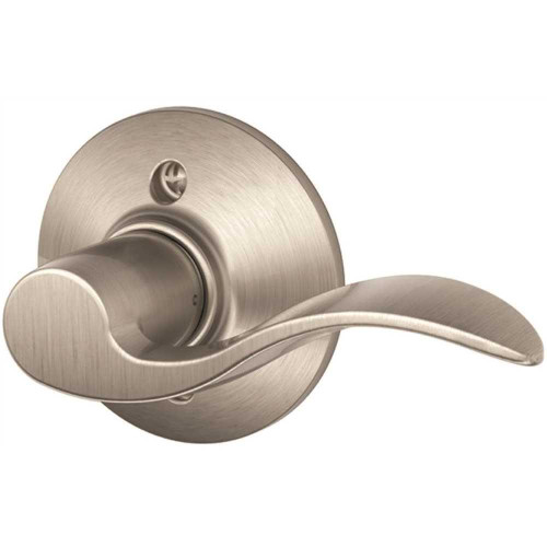 Schlage Residential F Ser Dmy Lt Hand Satin NICKEL Clear Finish Accent Lever