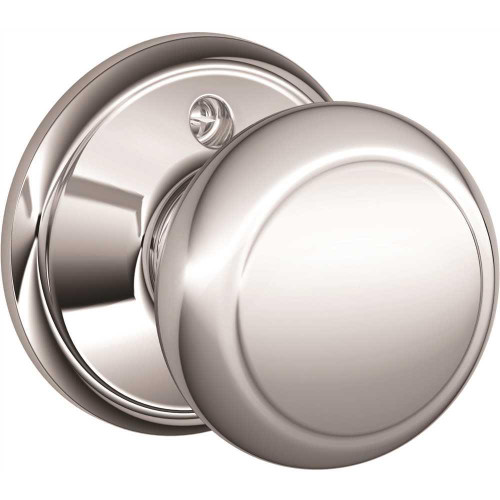 Schlage Residential F Ser Dmy No Hand Bright Chrome Finish Andover Knob