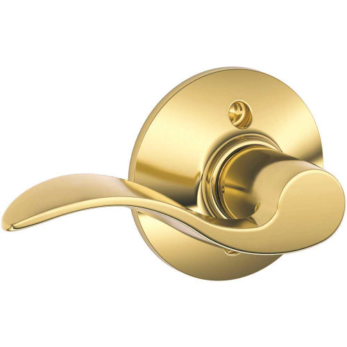 Schlage Residential F Ser Dmy Rt Hand Bright Brass Finish Accent Lever Schlage Residential F Ser Dmy Rt Hand Bright Brass Finish Accent Lever