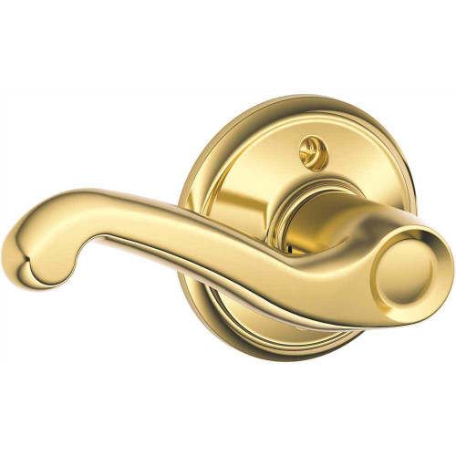 Schlage Residential F Ser Dmy Rt Hand Bright Brass Finish Flair Lever Schlage Residential F Ser Dmy Rt Hand Bright Brass Finish Flair Lever