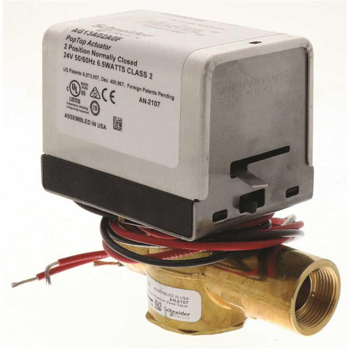 Schneider 2 Way 3/4" Flare 3.5 Cv 24vac Spring Return 2 Position Valve End Schneider 2 Way 3/4" Flare 3.5 Cv 24vac Spring Return 2 Position Valve End