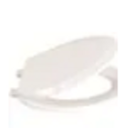 Seasons White Plastic Elongated Beveled Slow Close Quick Release