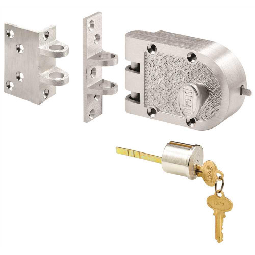 Segal Single Cylinder Deadlock 666/667, Brushed Chrome Finish Segal Single Cylinder Deadlock 666/667, Brushed Chrome Finish