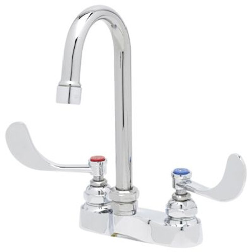 T&S Medical Bathroom Faucet Centerset 4" Wrist Handles Chrome 2.2 GPM T&S Medical Bathroom Faucet Centerset 4" Wrist Handles Chrome 2.2 GPM