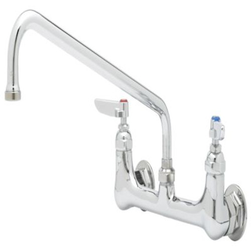 T&S Pantry Faucet 8" Centerset Swing Nozzle 12" Lever Handles Chrome 23.09 GPM T&S Pantry Faucet 8" Centerset Swing Nozzle 12" Lever Handles Chrome 23.09 GPM