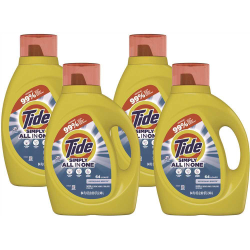Tide 84 Oz Simply Clean And Fresh Laundry Detergent, Refreshing Breeze Case Of 4
