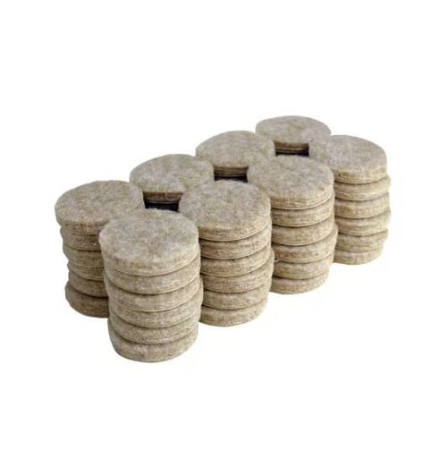 Shepherd 1 in. Beige Round Felt Heavy Duty Self Adhesive Furniture Pads (48-Pack)