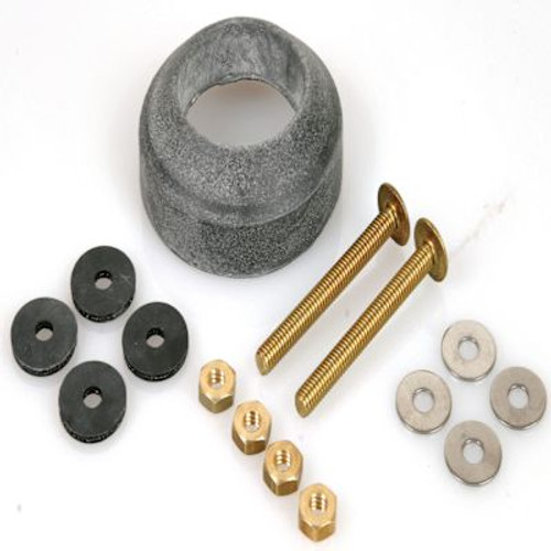 Tank To Bowl Gasket And Hardware Kit, 2" Flush Valve Brass Bolts And Nuts A/S