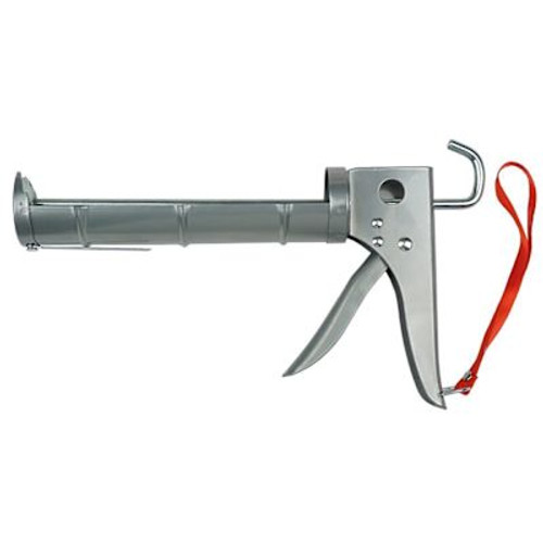 Irion Half-Pipe Caulk Gun With Cutter, Grey, 10 Oz.